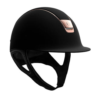 Samshield V1 Black Shadowmatt Riding Hat with Rose Gold Trim