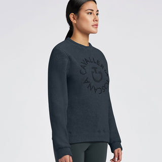 Cavalleria Toscana Fleece Crew Neck Pullover - Navy