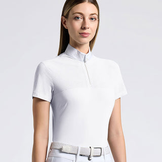 Cavalleria Toscana Perforated Insert Show Shirt - White