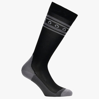 Cavalleria Toscana Stripe Socks - Black/Grey