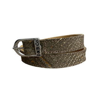 De Niro Spur Straps - Regal Brown Snakeskin