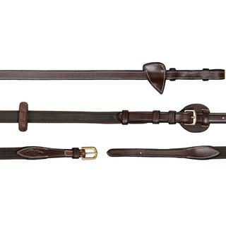 Dy'on D Collection 5/8in Adjustable Reins - Brown