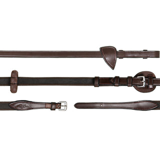 Dy'on New English 5/8in Adjustable Reins - Brown