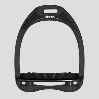 Flex-On Aluminium Inclined Ultra Grip Stirrups - Black/Black