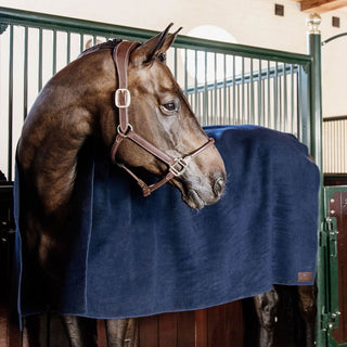 Kentucky Horsewear Heavy Fleece Square Blanket - Navy