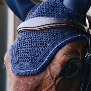 Kentucky Horsewear Wellington Soundless Sparkling Fly Veil - Navy