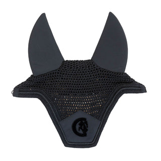 Kentucky Horsewear Wellington Soundless 3D Logo Fly Veil - Black