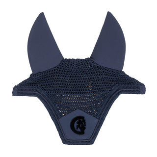 Kentucky Horsewear Wellington Soundless 3D Logo Fly Veil - Navy