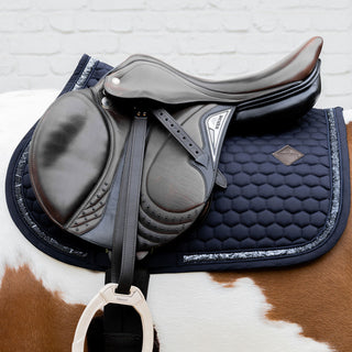 Kentucky Horsewear Glitter Band Jumping Saddle Cloth - Navy