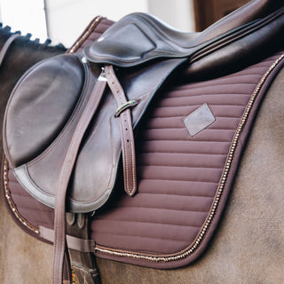 Kentucky Horsewear Pearls Jumping Saddle Cloth - Brown