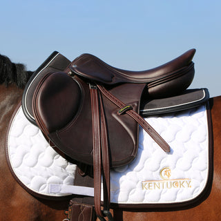 Kentucky Horsewear Logo Jumping Saddle Cloth - White