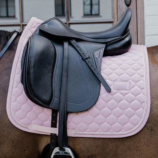 Kentucky Horsewear Onion Quilt Rubber Logo Dressage Saddle Cloth - Light Pink