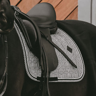 Kentucky Horsewear Pied-de-Poule Dressage Saddle Cloth - Black