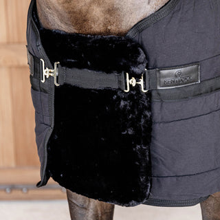 Kentucky Horsewear Sheepskin Chest Expander - 1 Buckle - Black