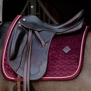 Kentucky Horsewear Velvet Dressage Saddle Cloth - Bordeaux