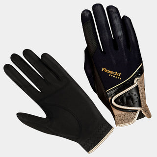 Roeckl Sports Madrid Riding Gloves - Navy/Black/Gold