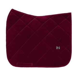 Maximilian Equestrian Velvet Dressage Saddle Cloth - Ruby