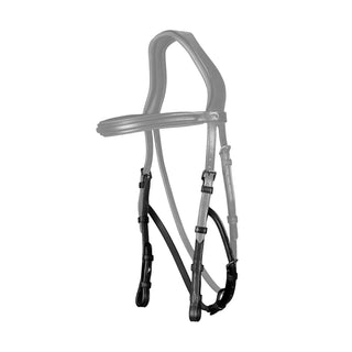 Dy'on New English Hackamore Cheekpieces - Black