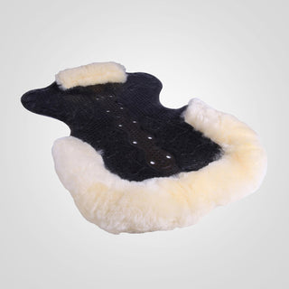 Gel-Eze Gel Sheepskin Trimmed Saddle Pad - Black/Natural