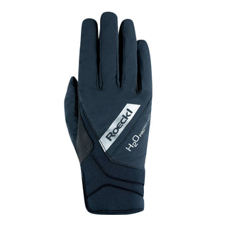 Roeckl Waregem Waterproof Riding Gloves - Black/Silver