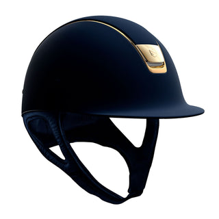 Samshield V1 Navy Shadowmatt with Gold Chrome Trim