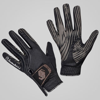 Samshield V-Skin Rose Gold Crystal Gloves - Black/Rose Gold