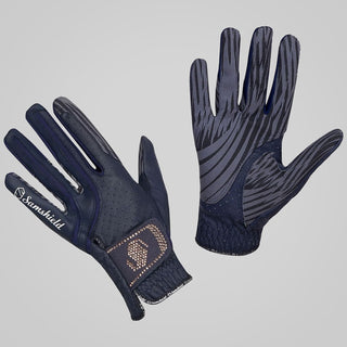 Samshield V-Skin Rose Gold Crystal Gloves - Navy/Rose Gold