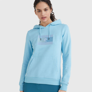 Tommy Hilfiger Embroidered Logo Hoody - Summit Blue