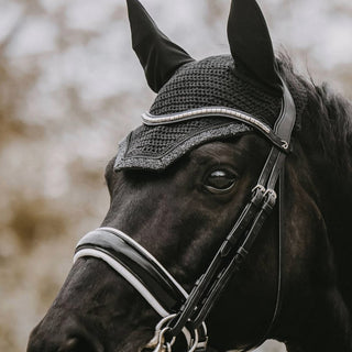 Kentucky Horsewear Glitter and Stone Wellington Fly Veil - Black