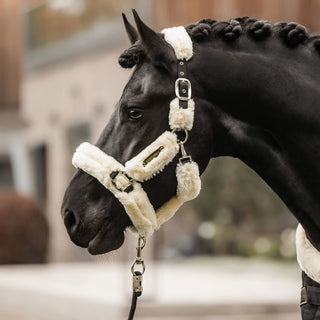 Kentucky Horsewear Sheepskin Headcollar - Natural