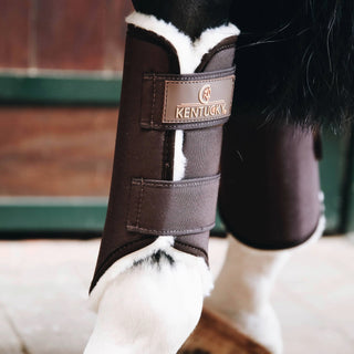 Kentucky Horsewear Solimbra Brushing Boots Front - Brown