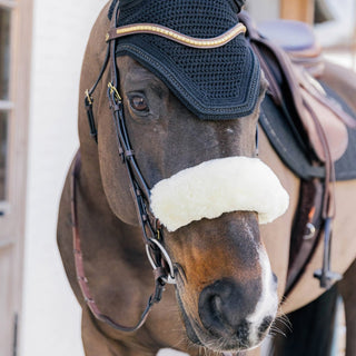 Kentucky Horsewear Sheepskin Noseband Cover - Natural