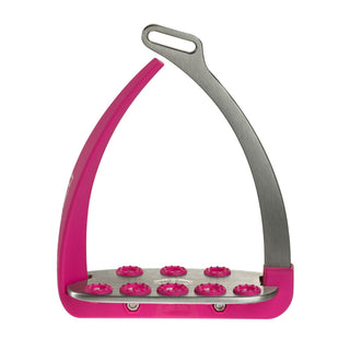 Veredus Vita Steel1 Safety Stirrups - Pink/Silver