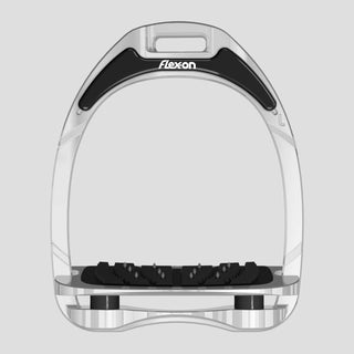 Flex-On Aluminium Inclined Ultra Grip Stirrups - Silver/Black